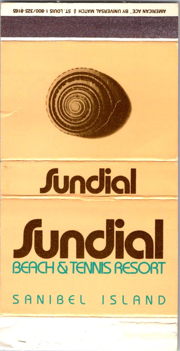 Sundial Beach & Tennis Resort Sanibel Island Vintage Matchbook Matchbox SMM21-2